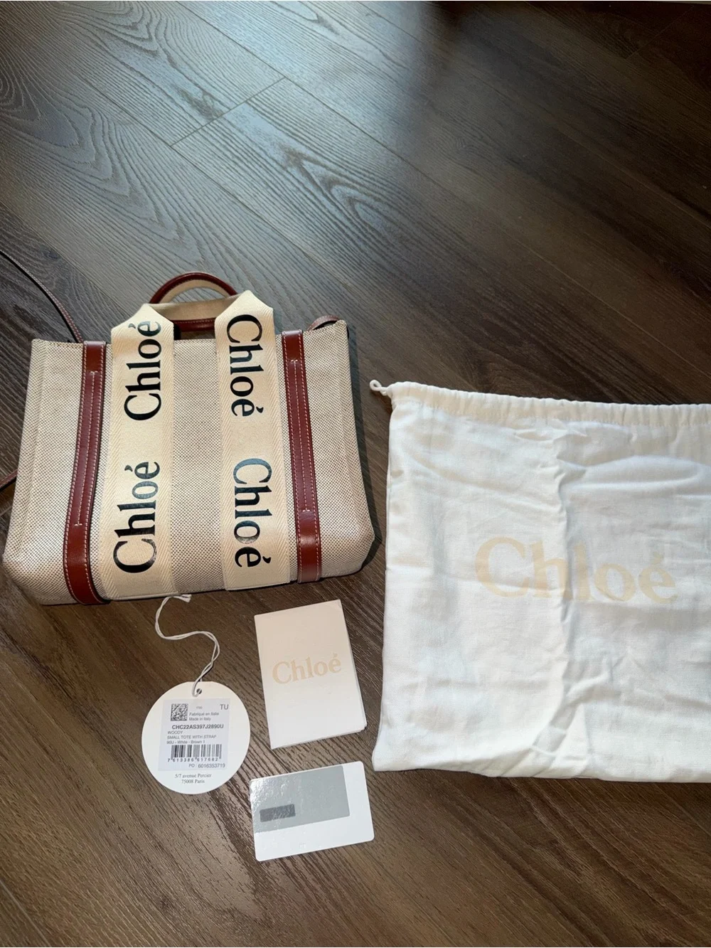 Chloe Woody Small Logo Tote